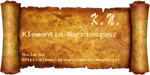 Klementis Narcisszusz névjegykártya